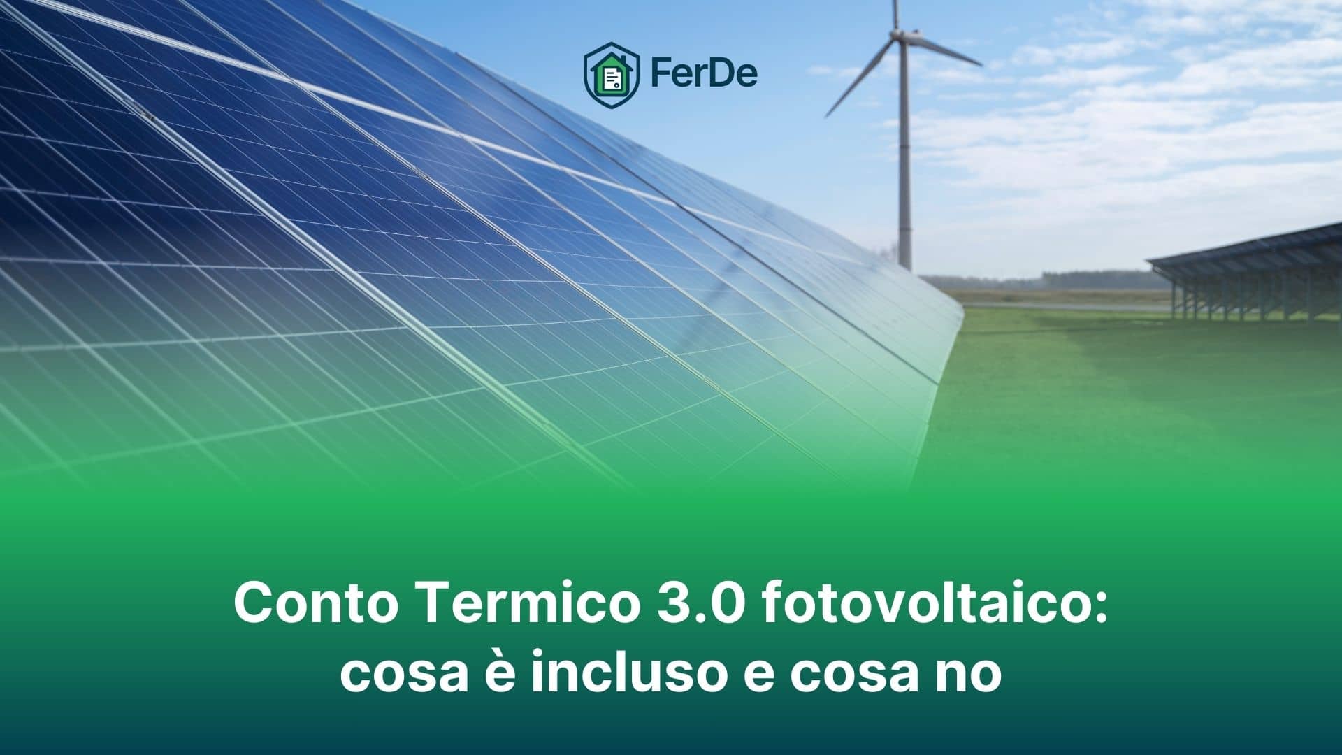 Conto Termico 3.0 fotovoltaico