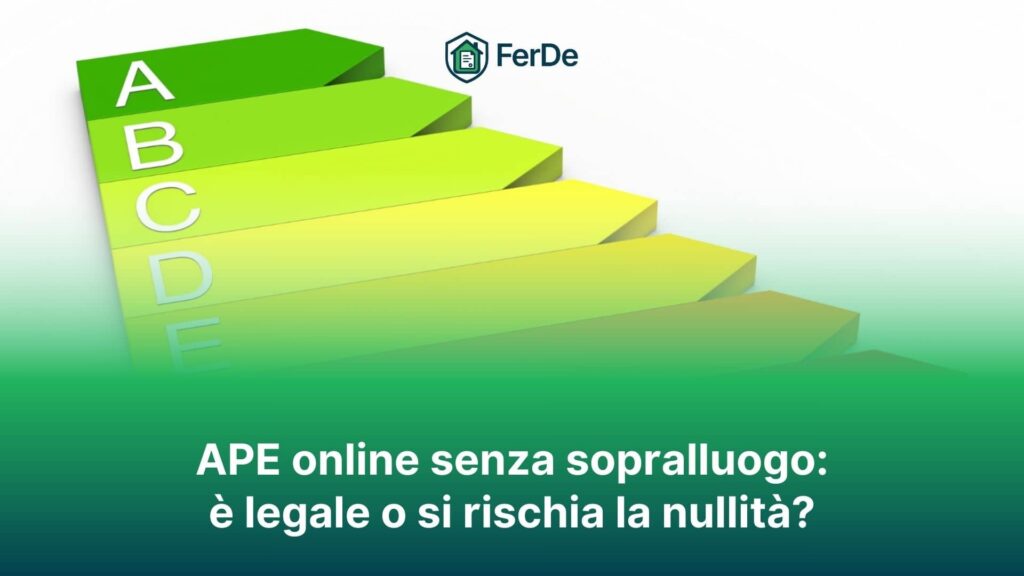 APE online senza sopralluogo